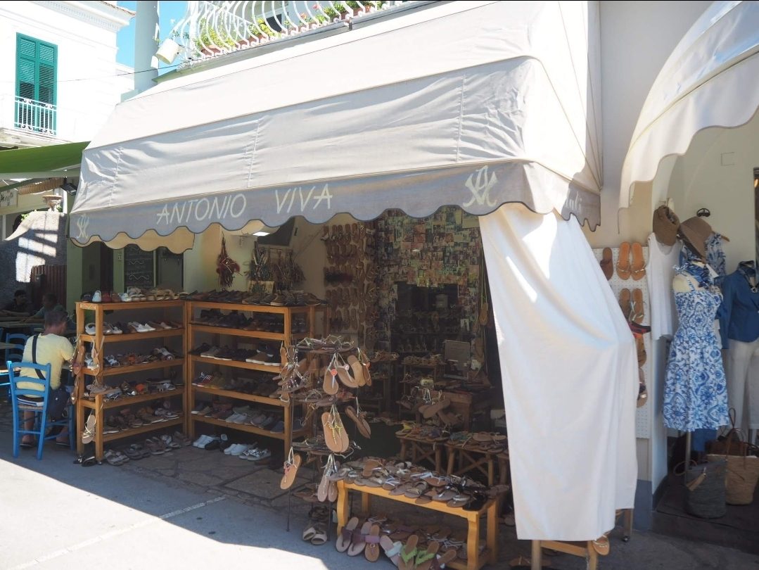 Antonio Viva’s sandal workshop in Anacapri, 2019