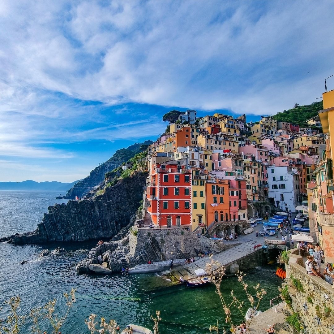 Riomaggiore’s colorful houses and little harbor