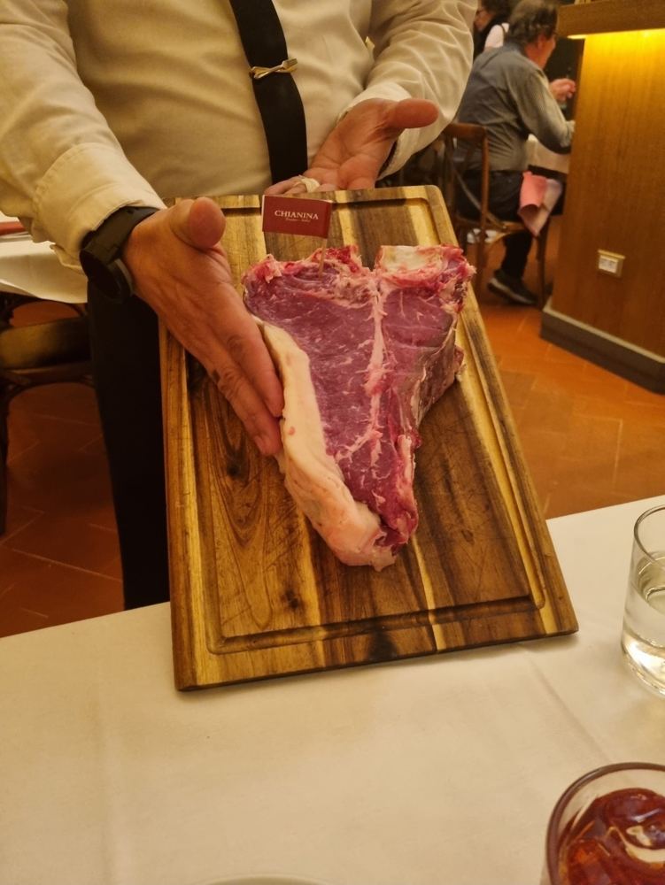 A Chianina steak before it hits the grill