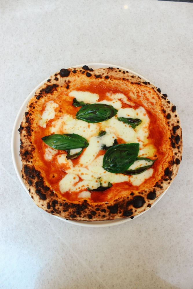 A Neapolitan pizza margherita