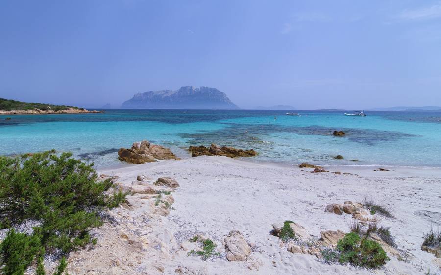 Olbia: Tavolara island rising from a turquoise sea.