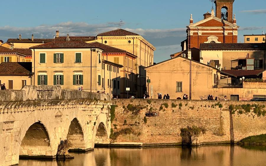 Rimini: the Bridge of Tiberius, about 2,000 years old and still in use.