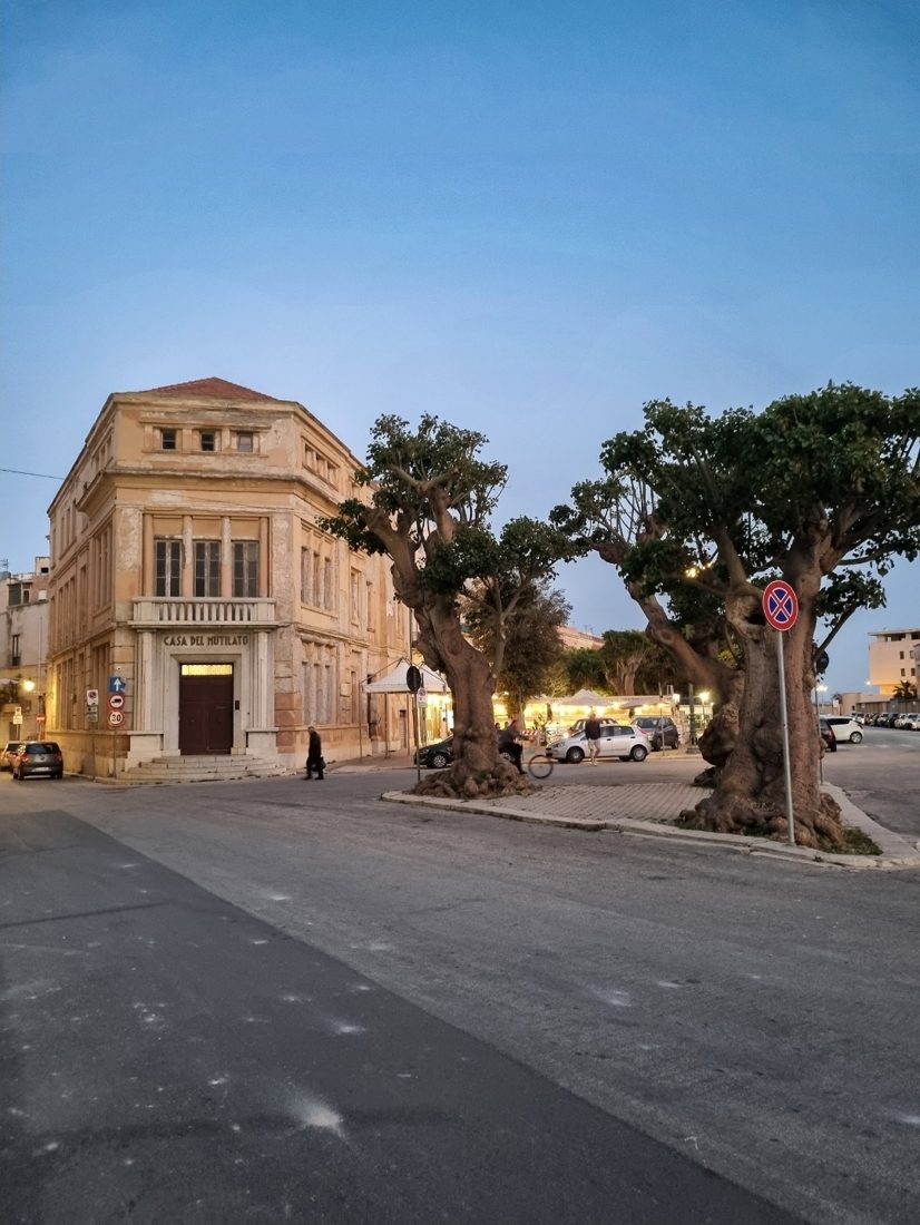 Dusk on a Trapani street