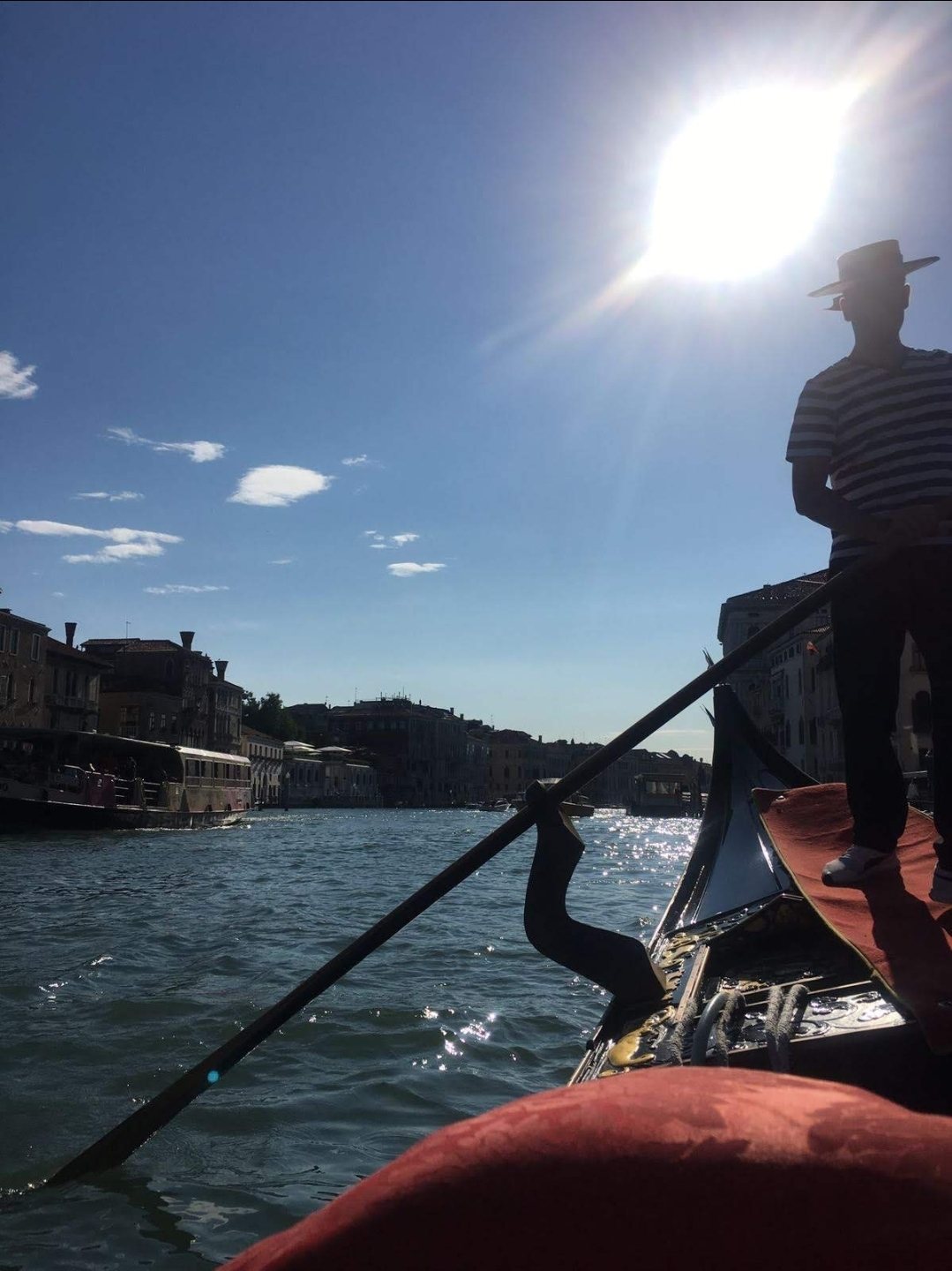 By gondola on the Grand Canal